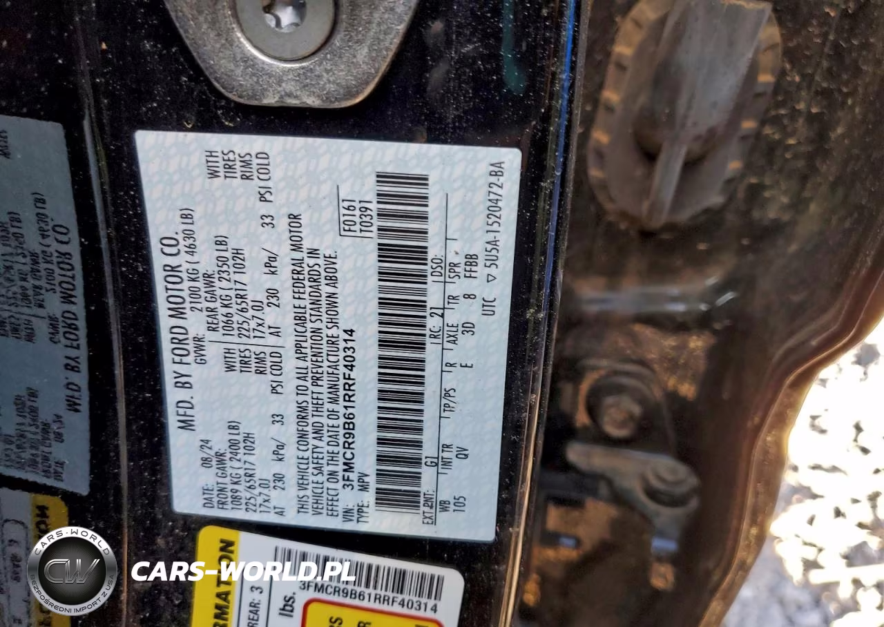 2024 Ford Bronco Sport Big Bend VIN:3FMCR9B61RRF40314 - 13