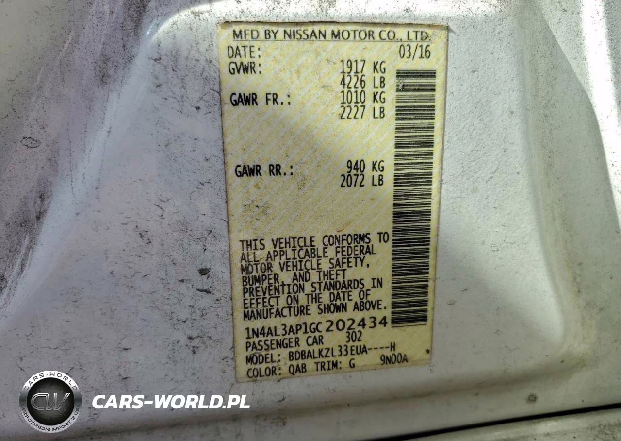 2016 Nissan Altima 2.5 VIN:1N4AL3AP1GC202434 - 13