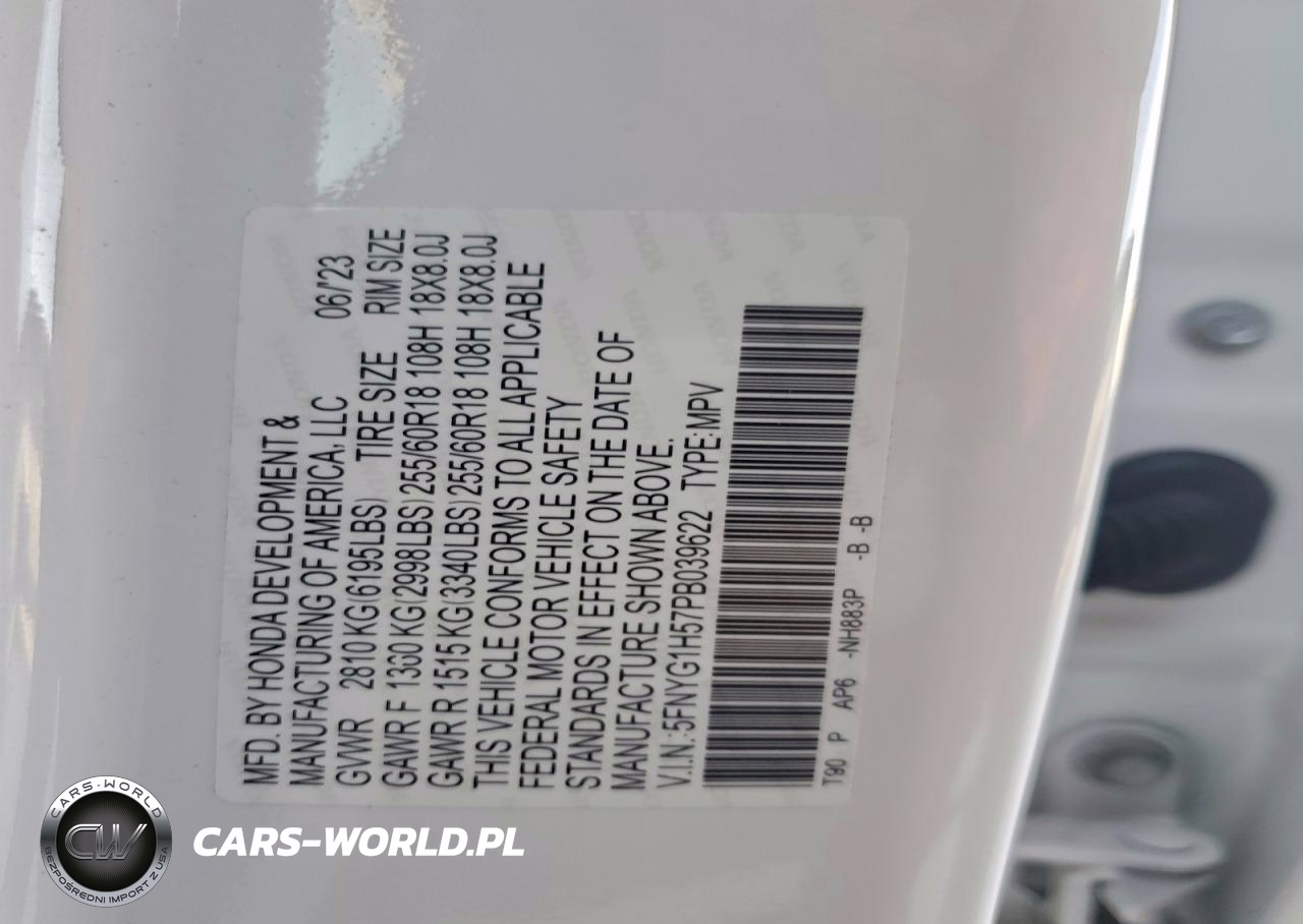 2023 Honda Pilot Exl VIN:5FNYG1H57PB039622 - 14