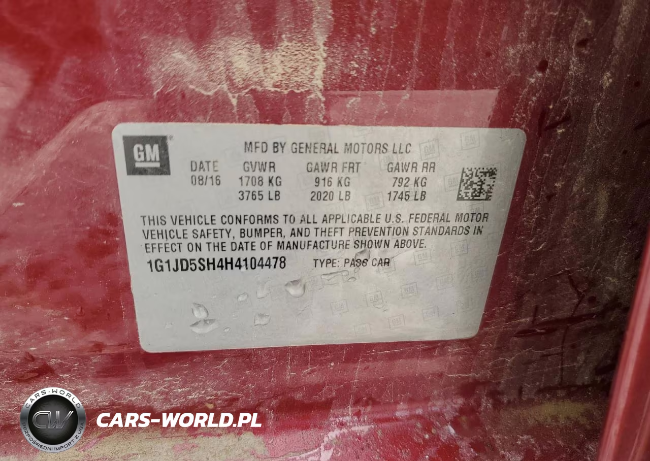 2017 Chevrolet Sonic Lt VIN:1G1JD5SH4H4104478 - 12