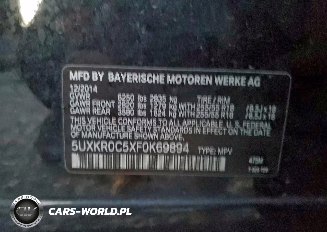 2015 BMW X5 xDrive35I VIN:5UXKR0C5XF0K69894 - 13