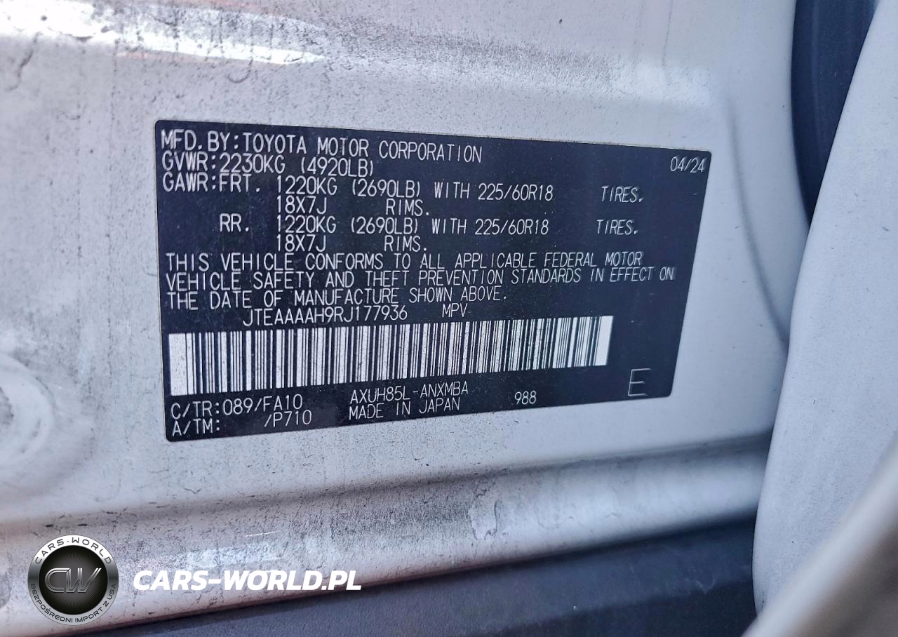 2024 Toyota Venza Le VIN:JTEAAAAH9RJ177936 - 14