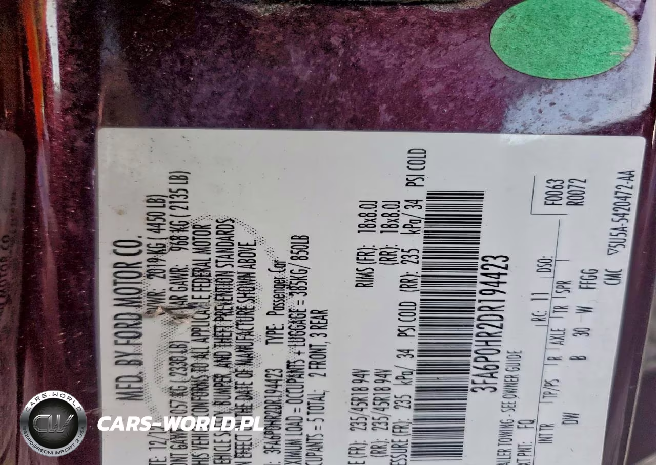 2013 Ford Fusion Se VIN:3FA6P0HR2DR194423 - 12