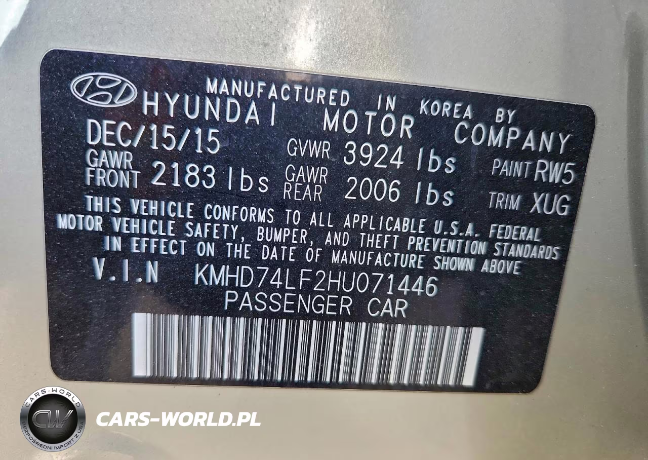 2017 Hyundai Elantra Se VIN:KMHD74LF2HU071446 - 13