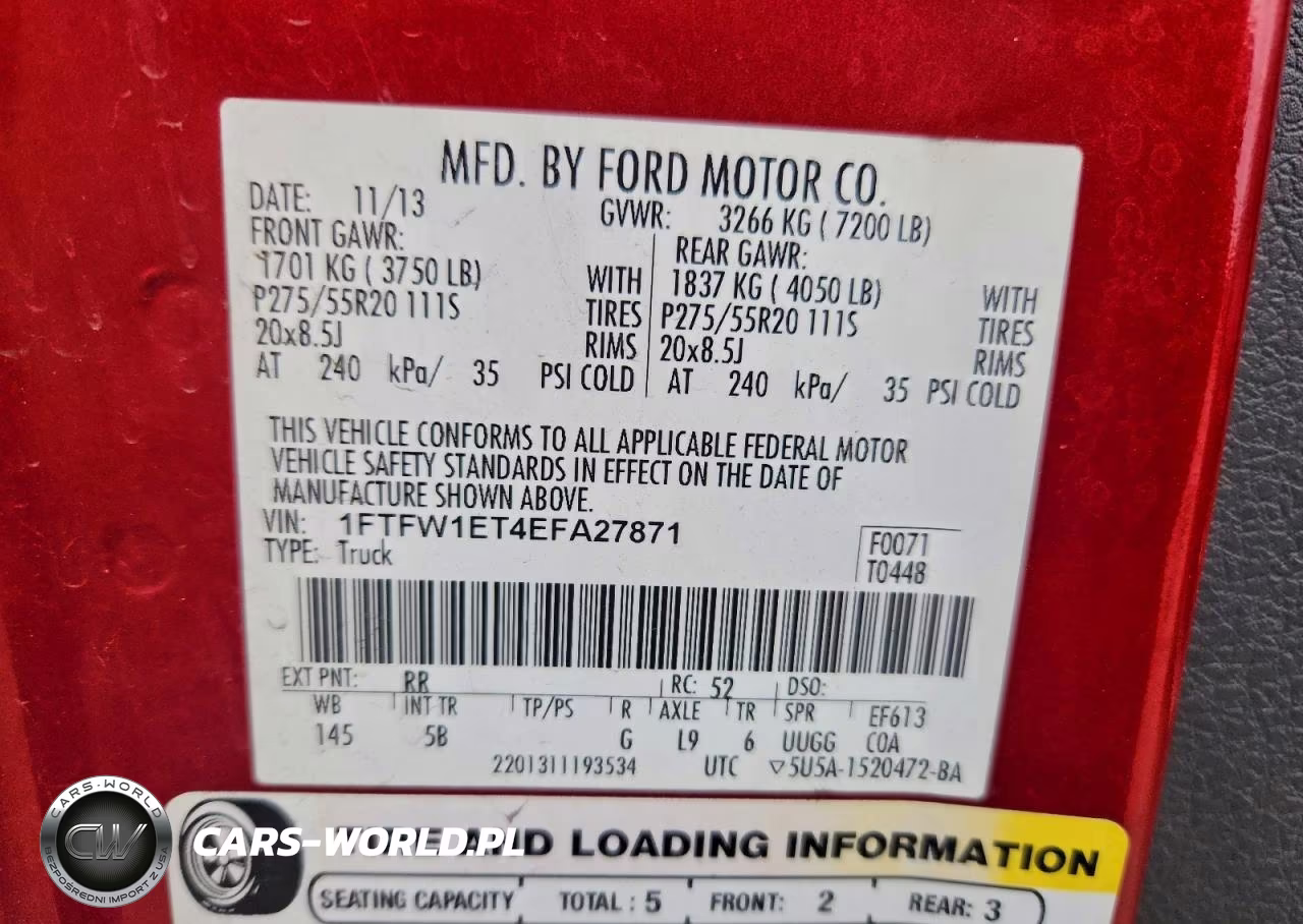 2014 Ford F150 Supercrew VIN:1FTFW1ET4EFA27871 - 12