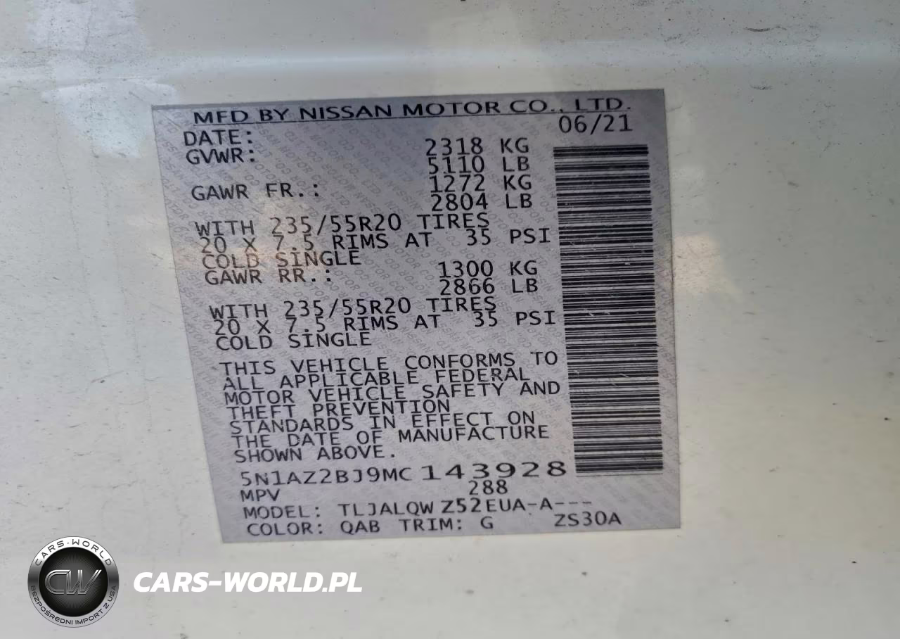2021 Nissan Murano Sv VIN:5N1AZ2BJ9MC143928 - 13