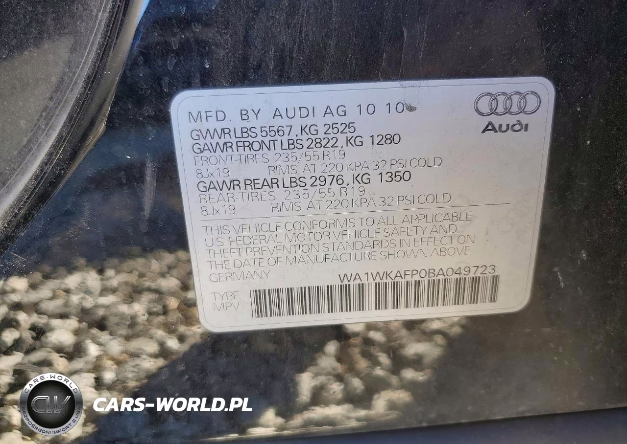 2011 Audi Q5 3.2 Premium Plus VIN:WA1WKAFP0BA049723 - 14