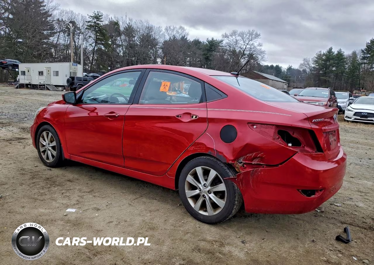 2012 Hyundai Accent Gls VIN:KMHCU4AE7CU184803 - 2
