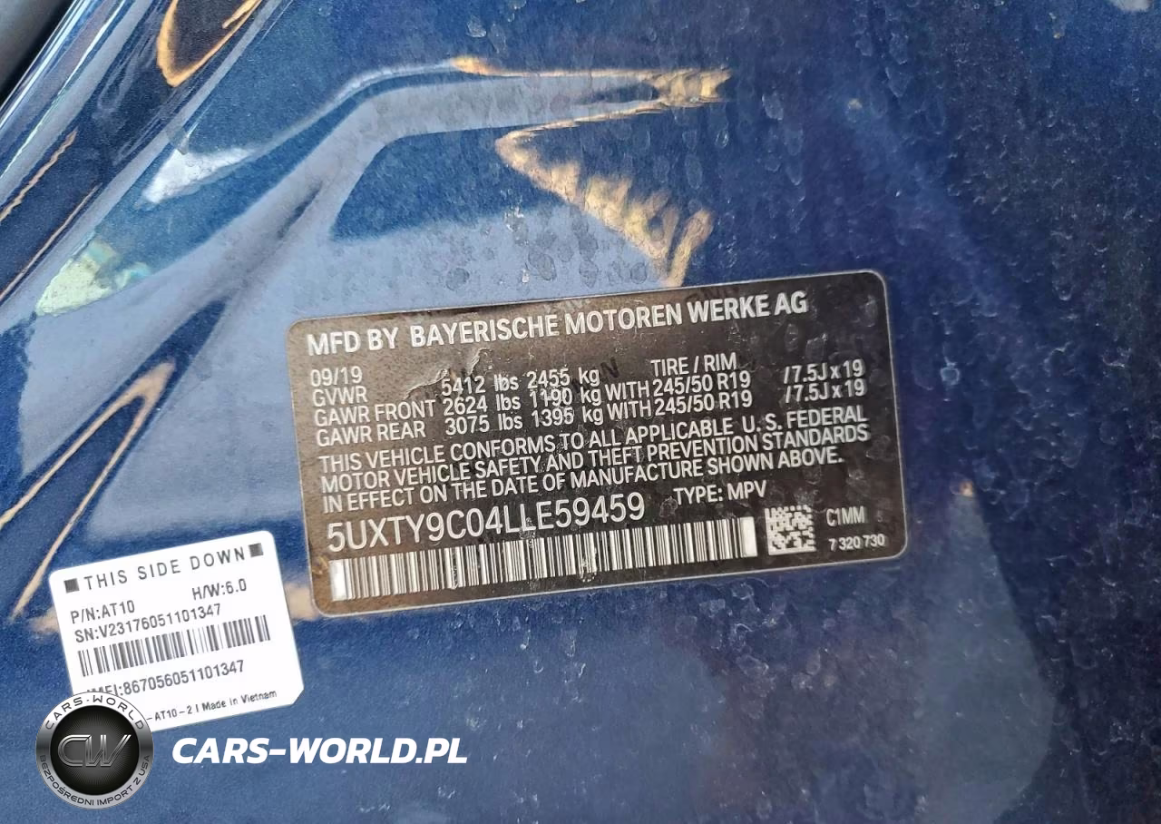 2020 BMW X3 xDrivem40I VIN:5UXTY9C04LLE59459 - 14