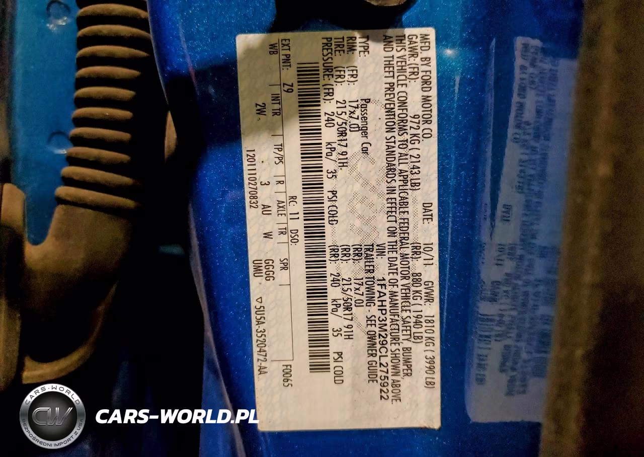 2012 Ford Focus Sel VIN:1FAHP3M29CL275922 - 12