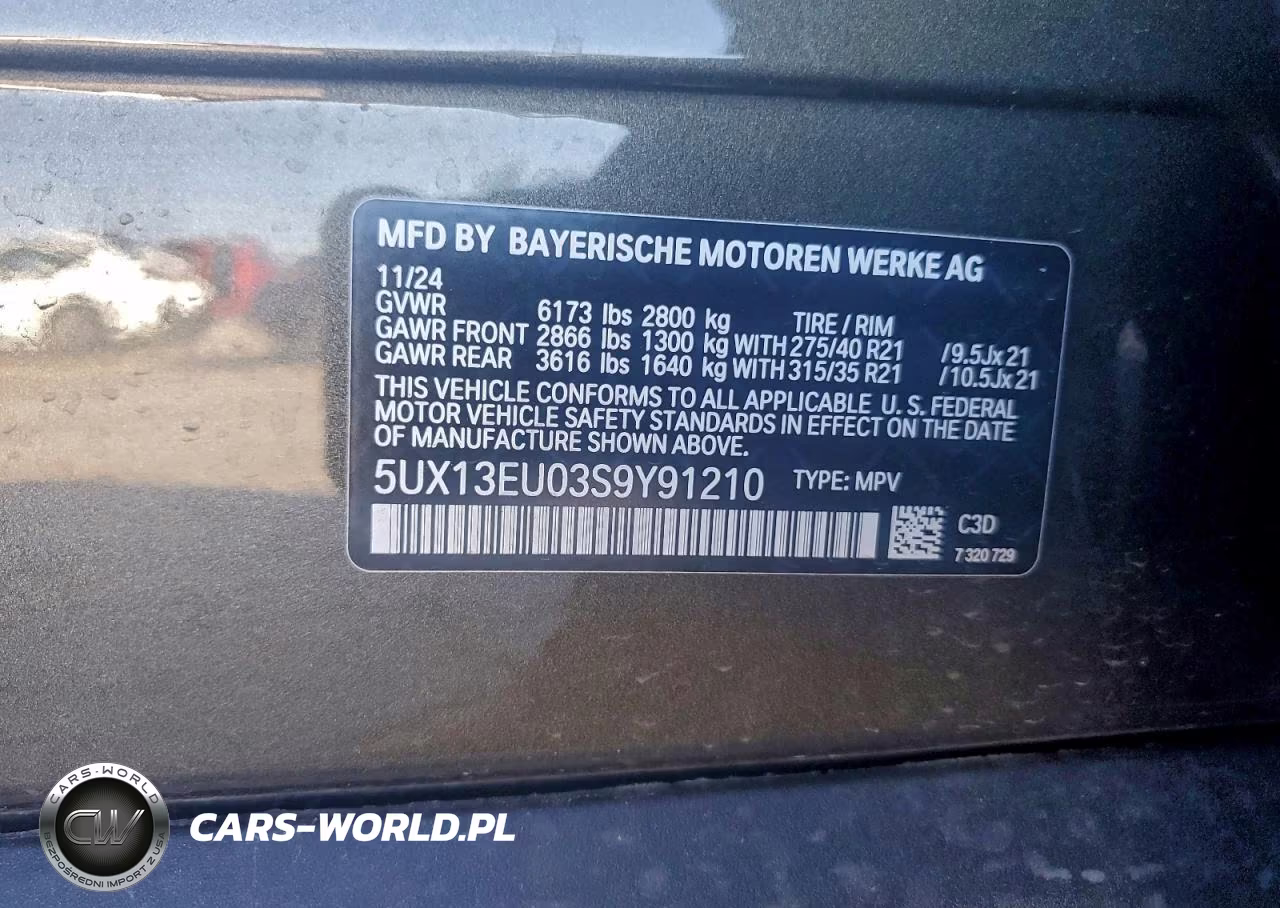 2025 BMW X5 Sdrive 40I VIN:5UX13EU03S9Y91210 - 13