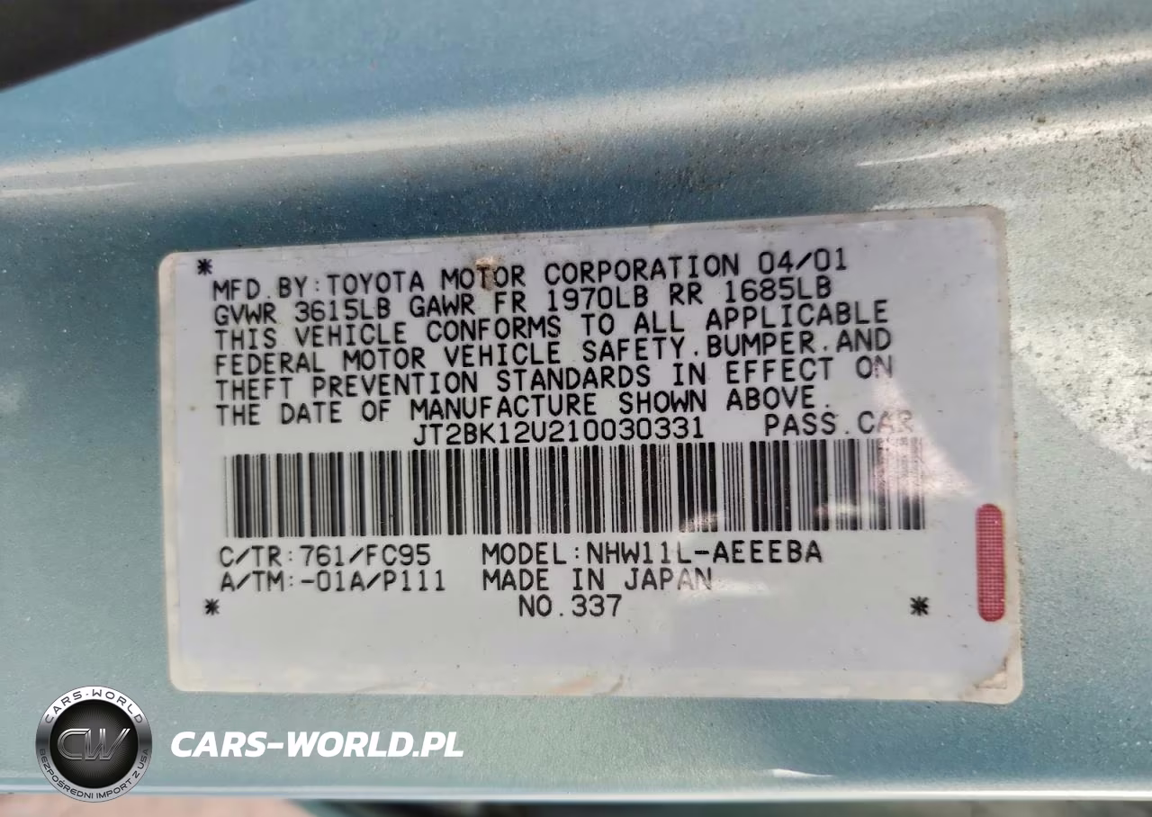 2001 Toyota Prius VIN:JT2BK12U210030331 - 12