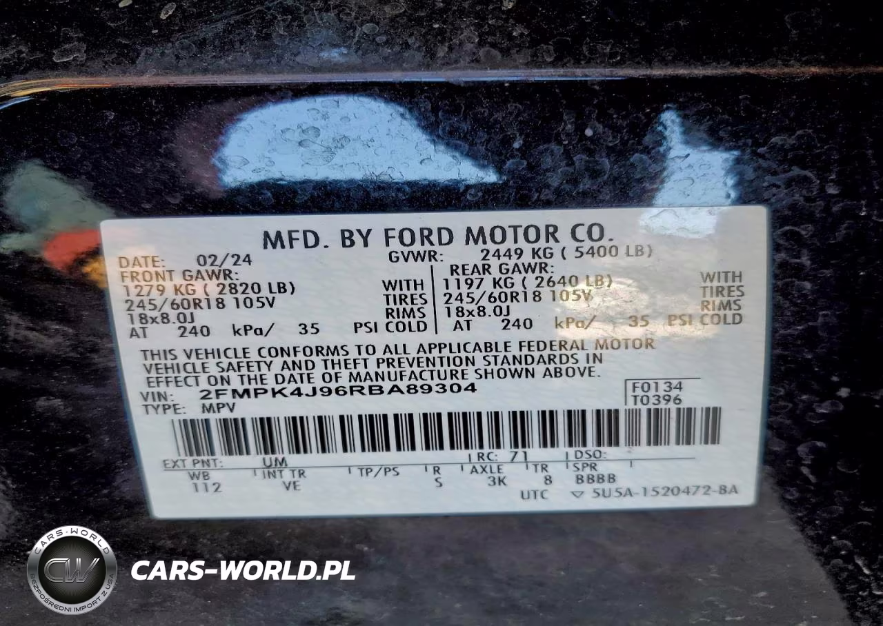 2024 Ford Edge Sel VIN:2FMPK4J96RBA89304 - 13
