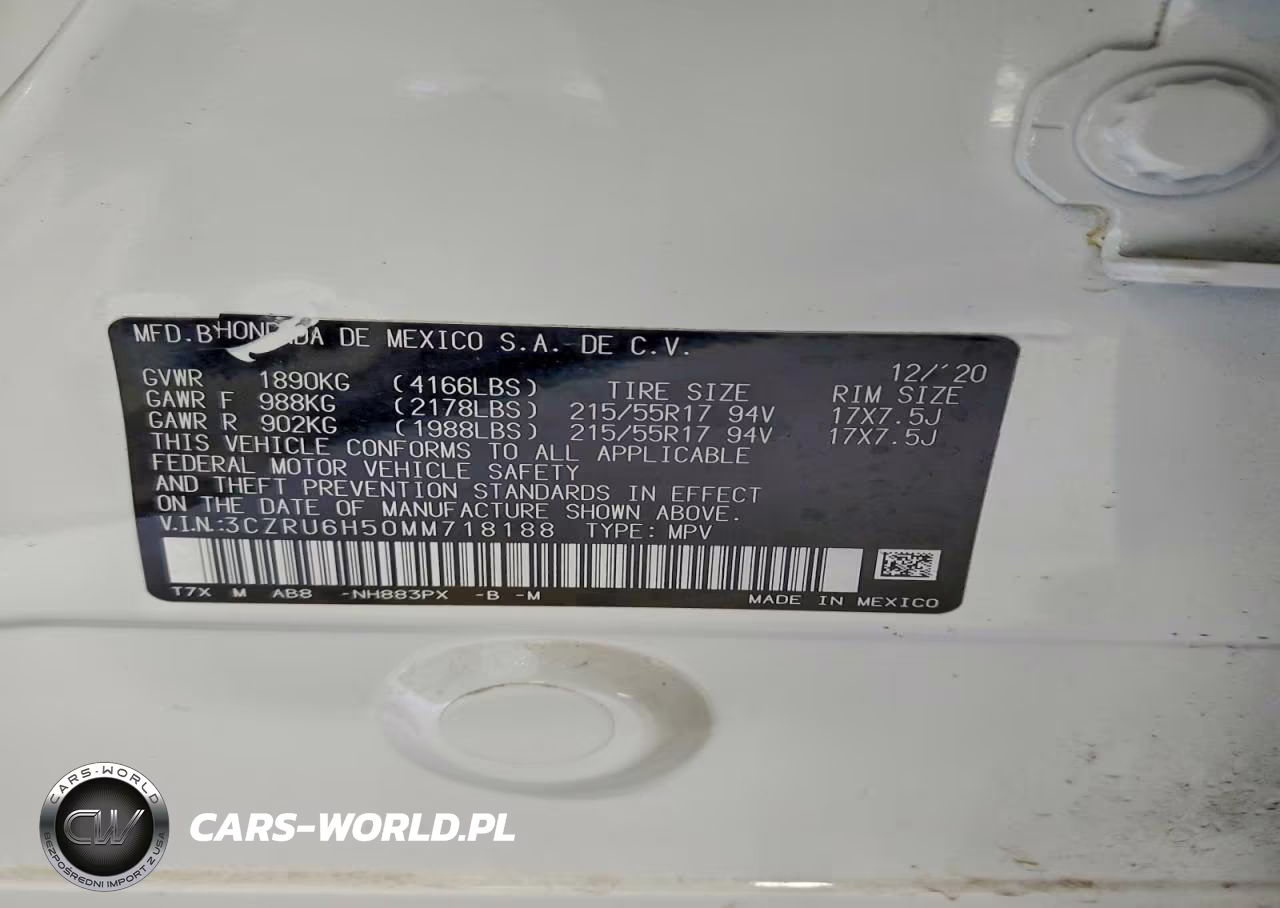 2021 Honda Hr-V Ex VIN:3CZRU6H50MM718188 - 13