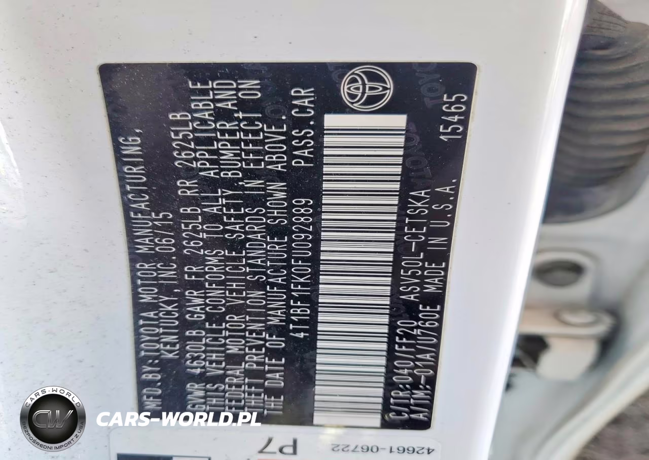 2015 Toyota Camry VIN:4T1BF1FK0FU092889 - 13
