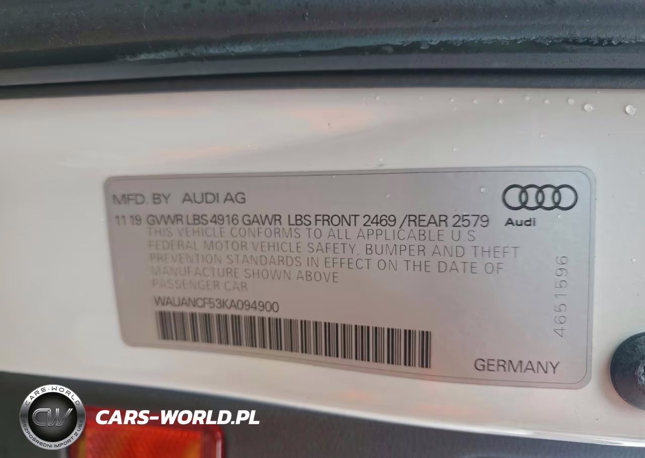 2019 Audi A5 Premium VIN:WAUANCF53KA094900 - 12
