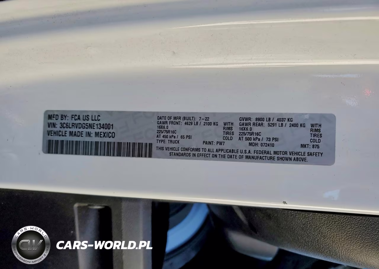2022 Ram Promaster 2500 Delivery Van VIN:3C6LRVDG5NE134001 - 13