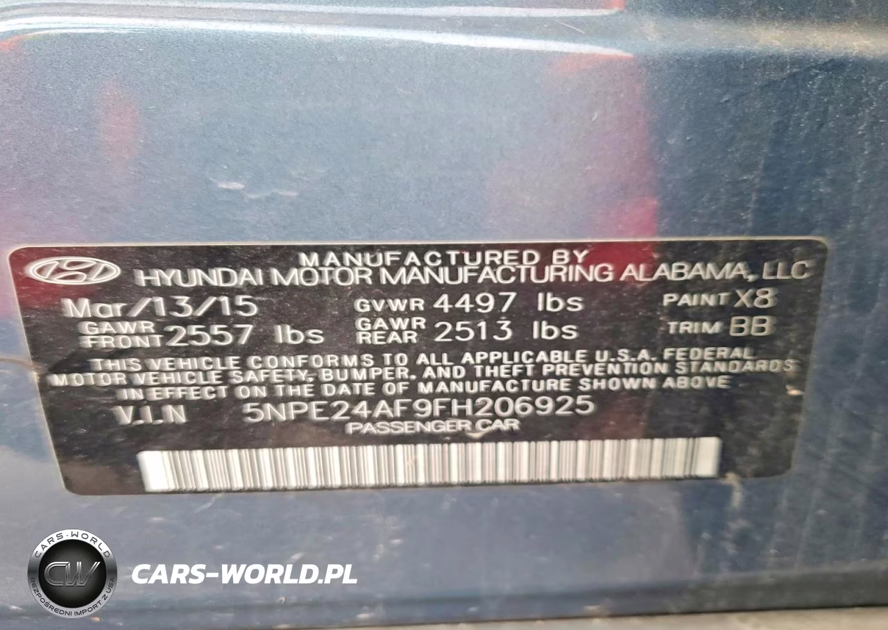 2015 Hyundai Sonata Se VIN:5NPE24AF9FH206925 - 12
