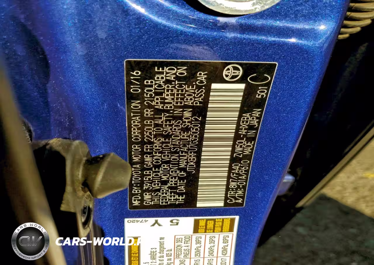 2016 Toyota Prius VIN:JTDKBRFU7G3505012 - 12