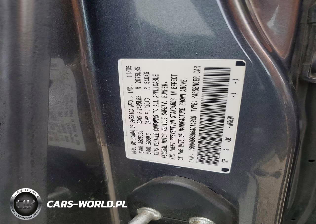 2005 Acura Tl VIN:19UUA66286A014940 - 13