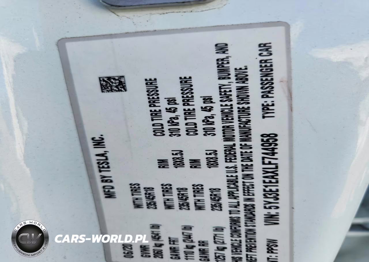 2020 Tesla Model 3 VIN:5YJ3E1EAXLF744958 - 13