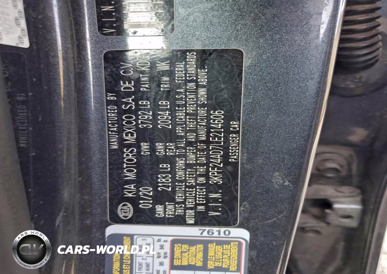 2020 Kia Forte Fe VIN:3KPF24AD7LE214606 - 12