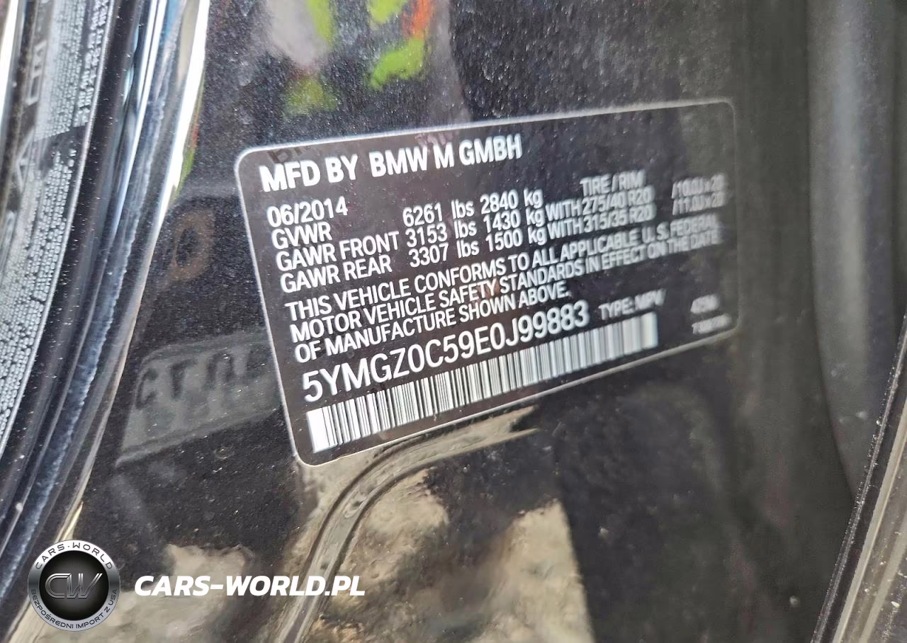 2014 BMW X6 M VIN:5YMGZ0C59E0J99883 - 13
