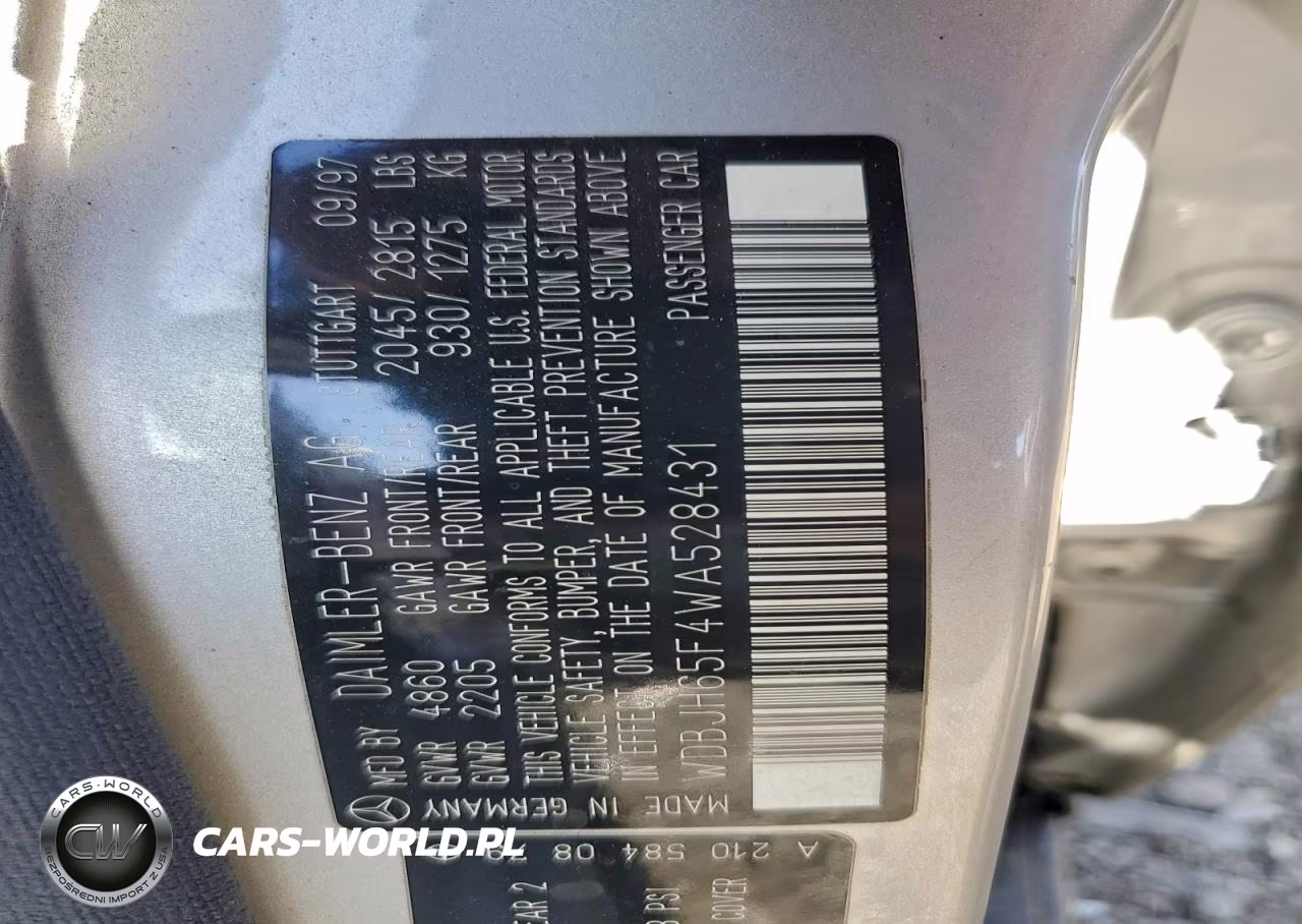 1998 Mercedes-Benz E 320 VIN:WDBJH65F4WA528431 - 12
