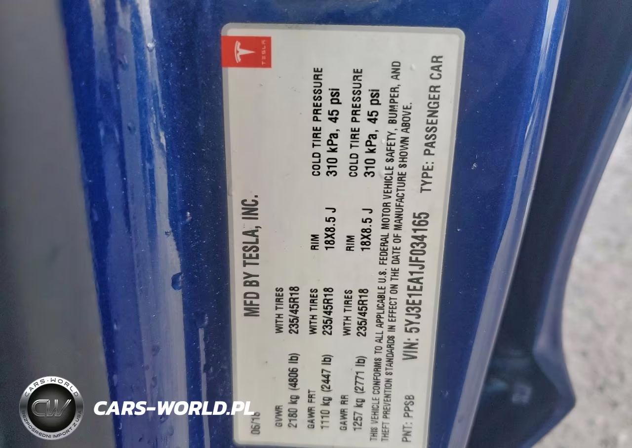 2018 Tesla Model 3 VIN:5YJ3E1EA1JF034165 - 12