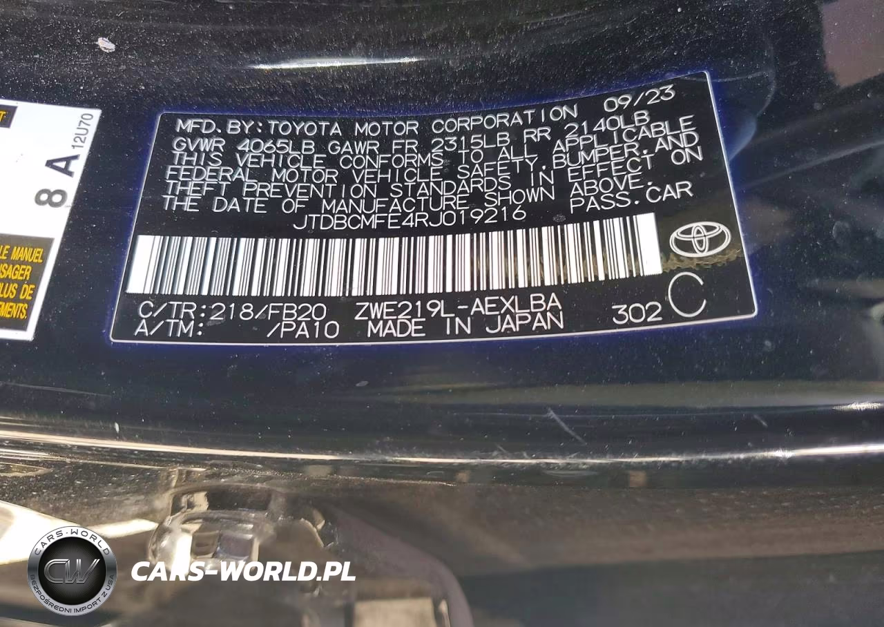 2024 Toyota Corolla VIN:JTDBCMFE4RJ019216 - 12