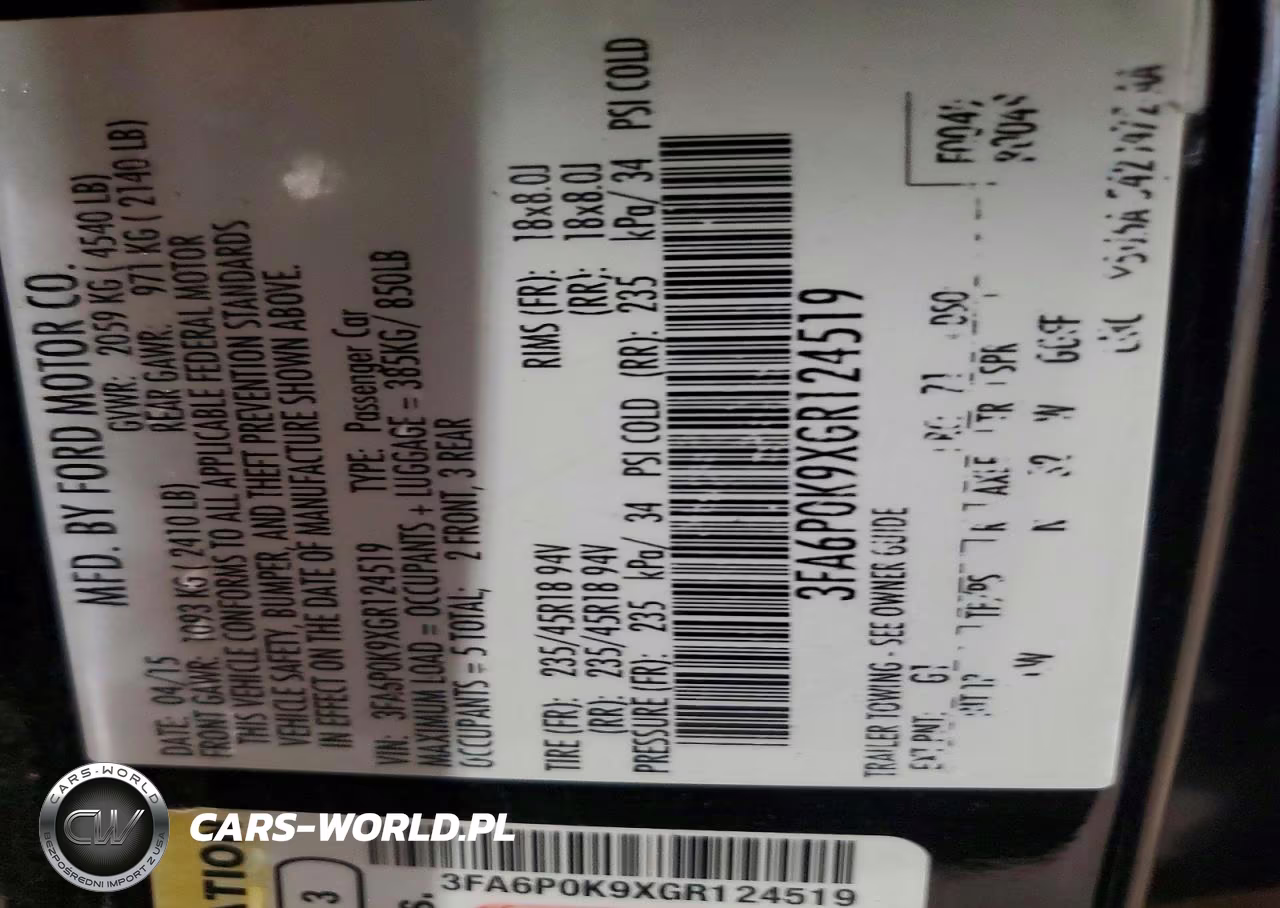 2016 Ford Fusion Titanium VIN:3FA6P0K9XGR124519 - 12