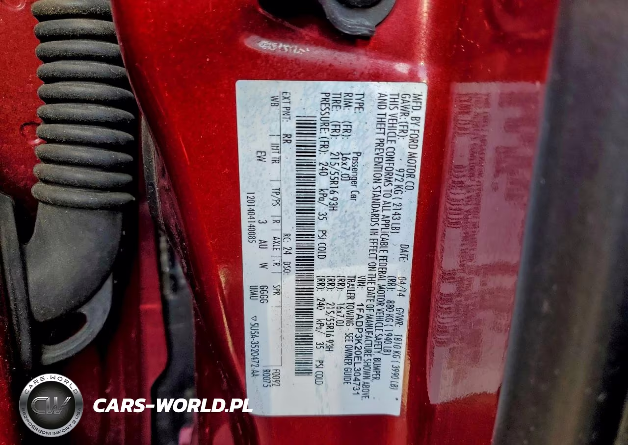 2014 Ford Focus Se VIN:1FADP3K20EL304731 - 12