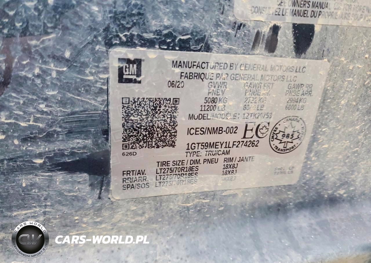 2020 GMC Sierra K2500 Sle VIN:1GT59MEY1LF274262 - 12