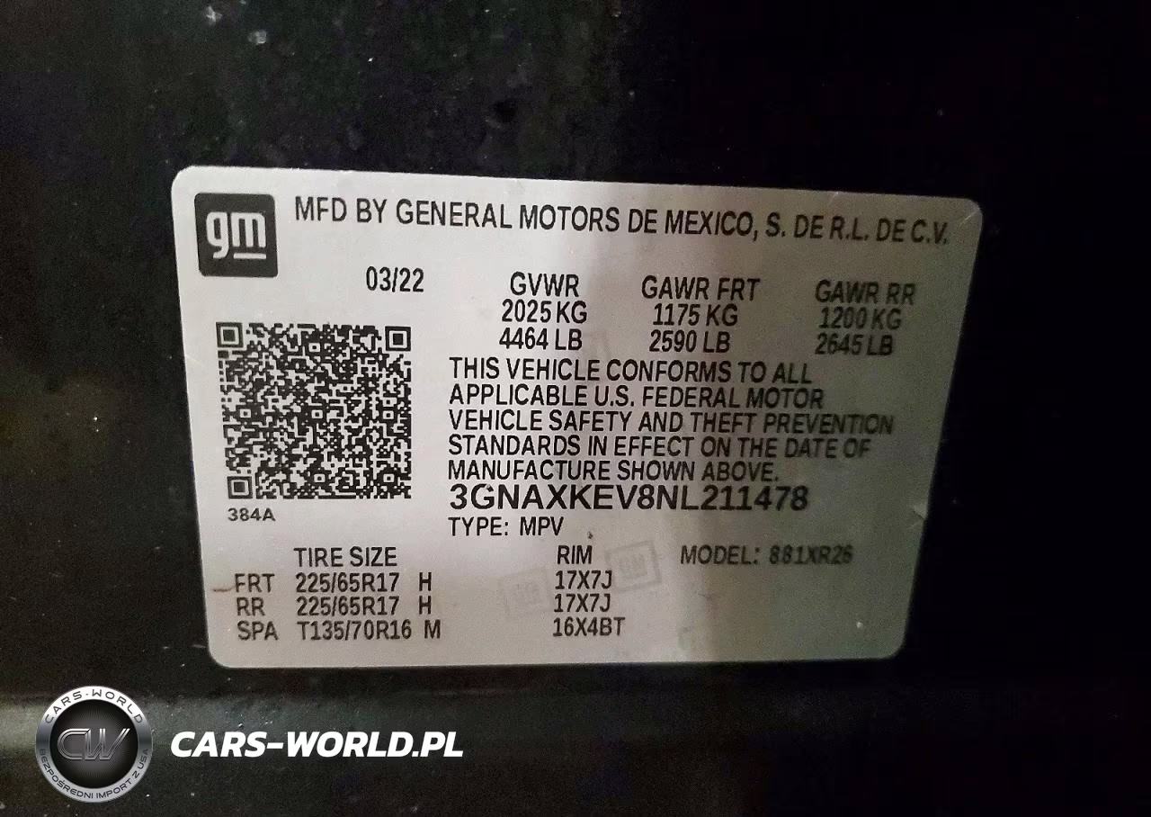 2022 Chevrolet Equinox Lt VIN:3GNAXKEV8NL211478 - 14