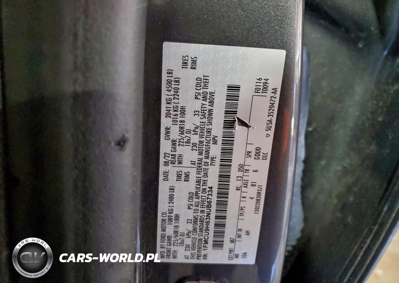 2022 Ford Escape Sel VIN:1FMCU9H63NUB67334 - 14