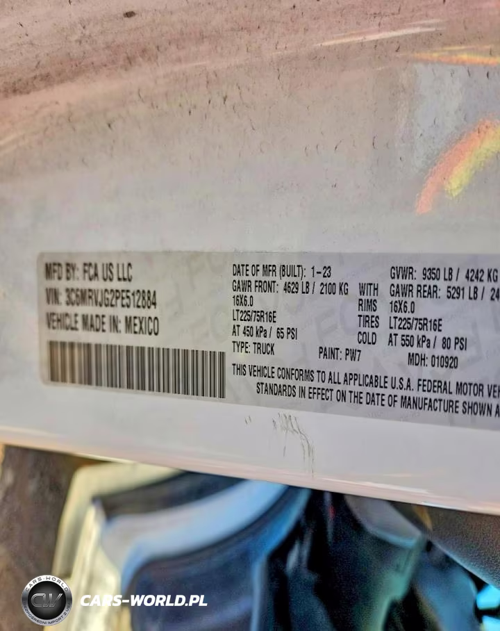 2023 Ram Promaster Utility - Service Van VIN:3C6MRVJG2PE512884 - 10