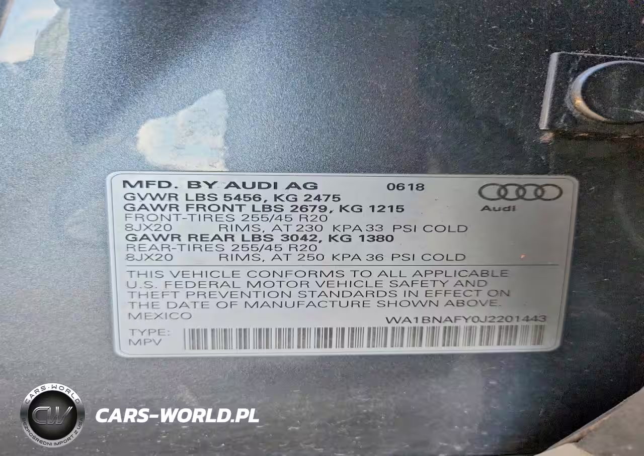 2018 Audi Q5 Premium Plus VIN:WA1BNAFY0J2201443 - 14