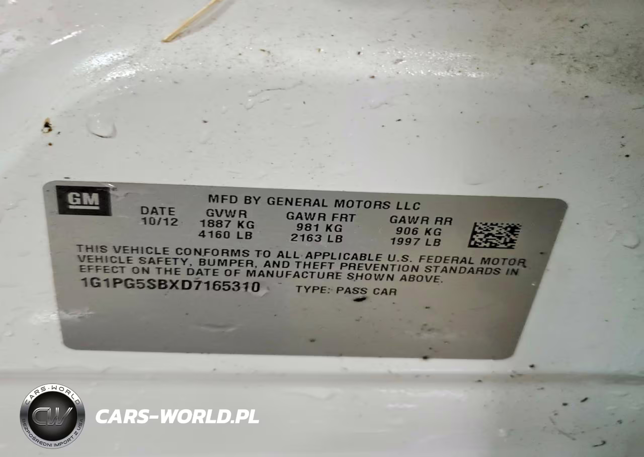 2013 Chevrolet Cruze Ltz VIN:1G1PG5SBXD7165310 - 12
