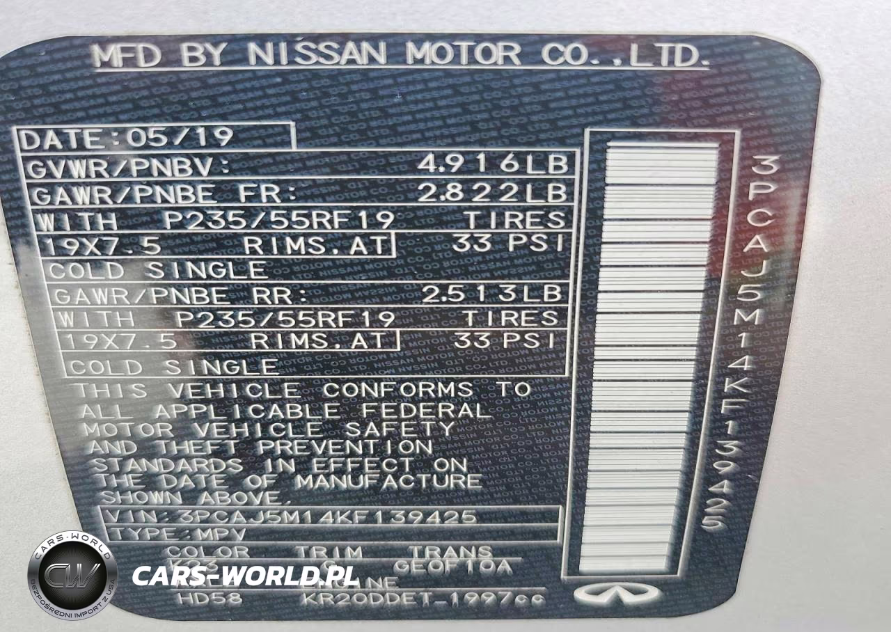 2019 Infiniti Qx50 Essential VIN:3PCAJ5M14KF139425 - 14