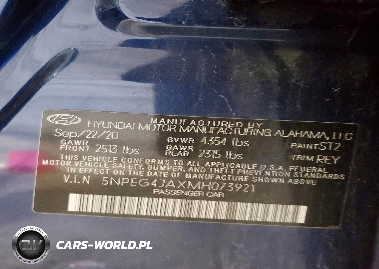 2021 Hyundai Sonata Se VIN:5NPEG4JAXMH073921 - 12