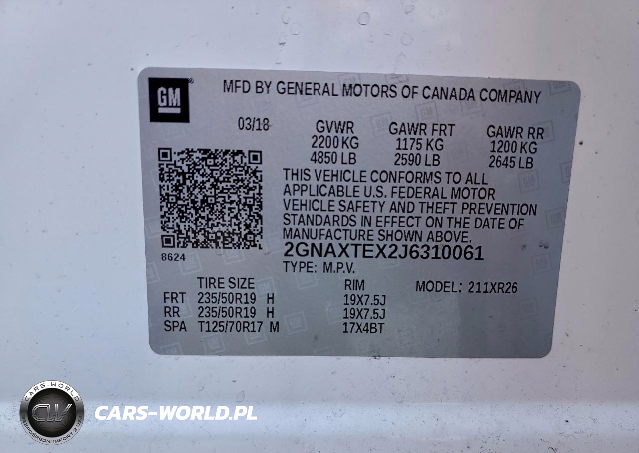 2018 Chevrolet Equinox Lt VIN:2GNAXTEX2J6310061 - 14