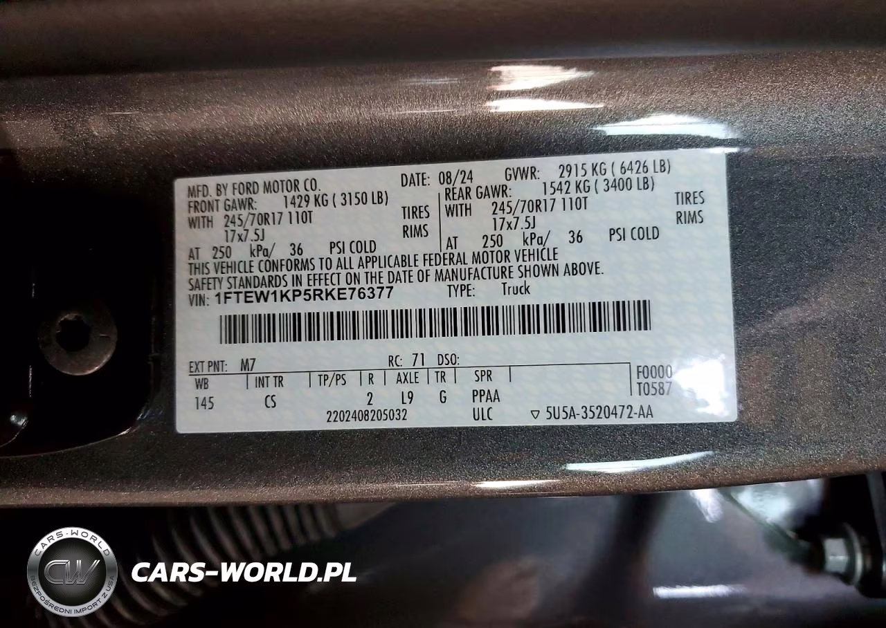 2024 Ford F150 Xl VIN:1FTEW1KP5RKE76377 - 12