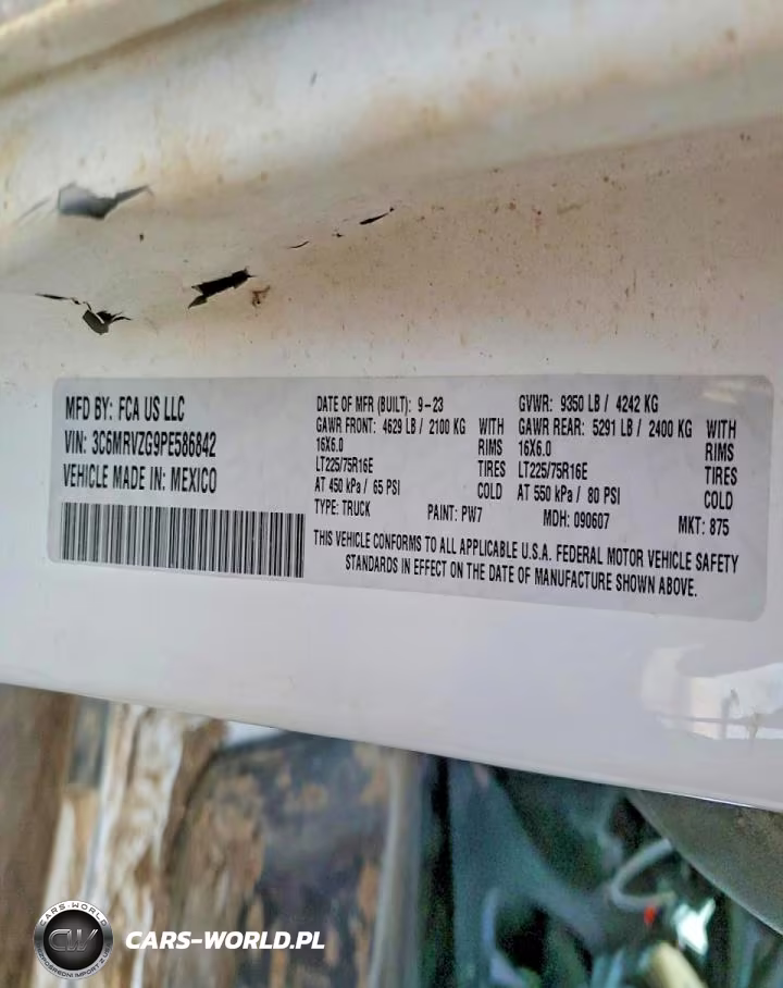 2023 Ram Promaster 3500 Delivery Van VIN:3C6MRVZG9PE586842 - 13