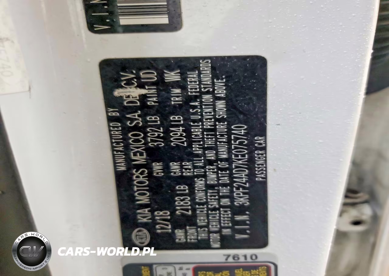 2019 Kia Forte Fe VIN:3KPF24AD7KE075740 - 12