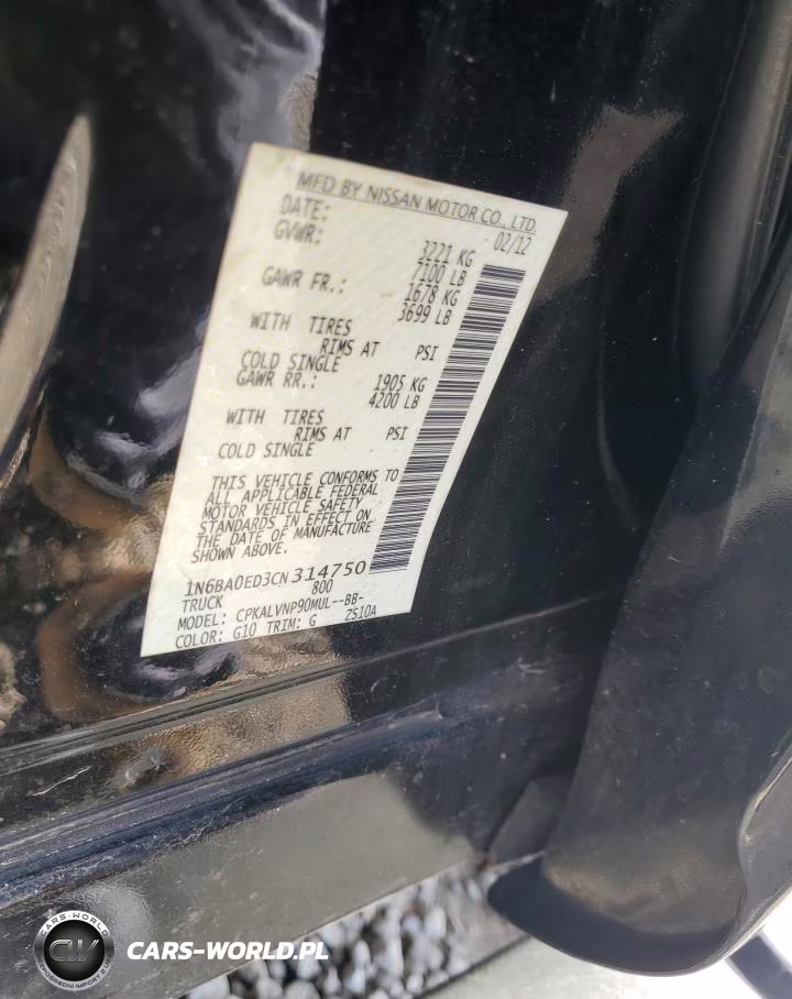 2012 Nissan Titan S VIN:1N6BA0ED3CN314750 - 12