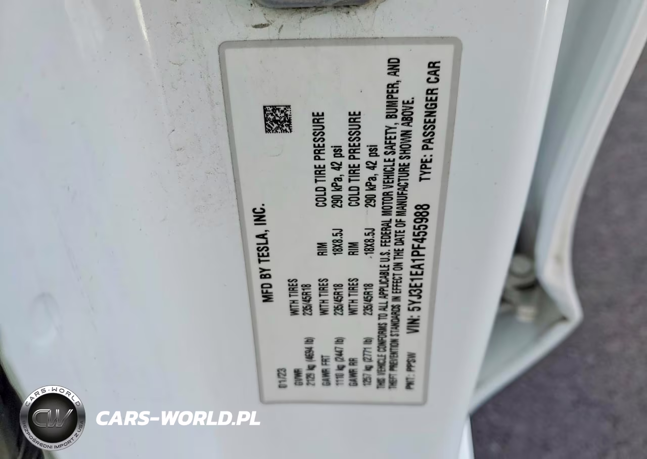 2023 Tesla Model 3 VIN:5YJ3E1EA1PF455988 - 13