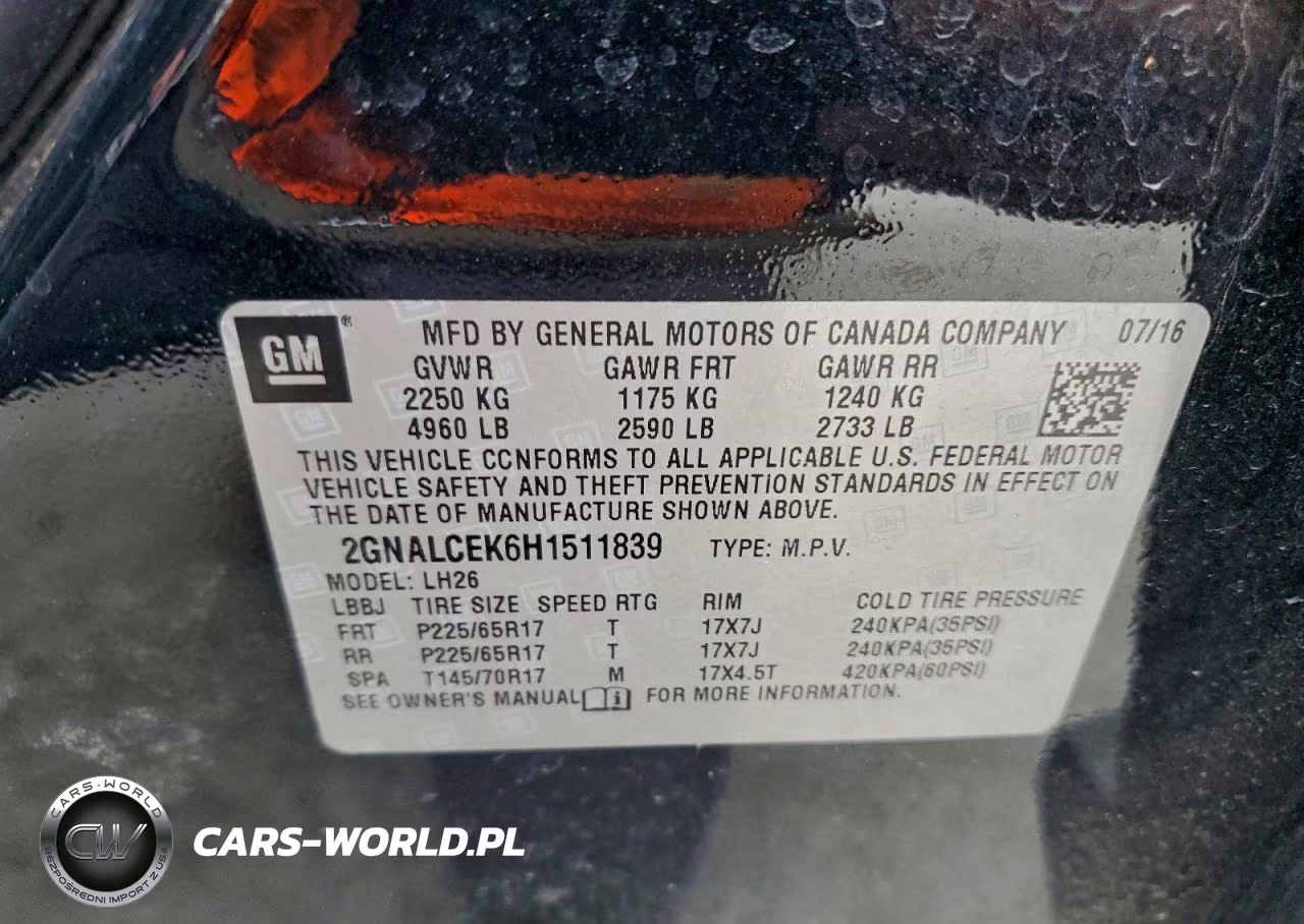 2017 Chevrolet Equinox Lt VIN:2GNALCEK6H1511839 - 13