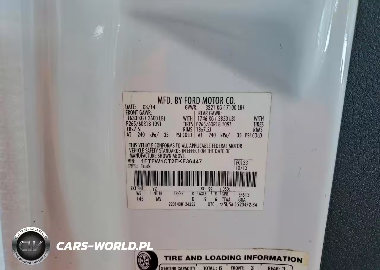 2014 Ford F150 Supercrew VIN:1FTFW1CT2EKF36447 - 12