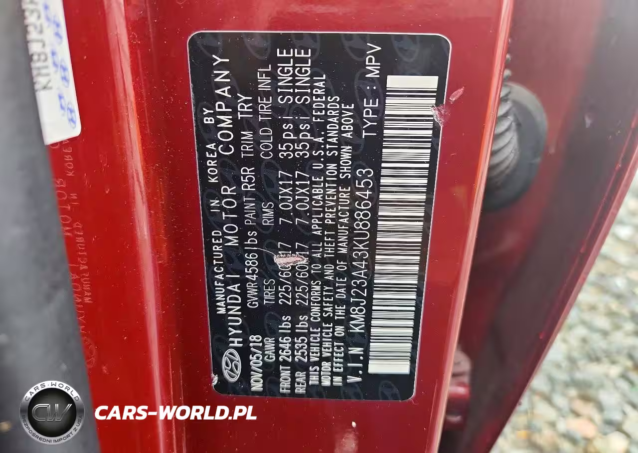 2019 Hyundai Tucson Se VIN:KM8J23A43KU886453 - 14