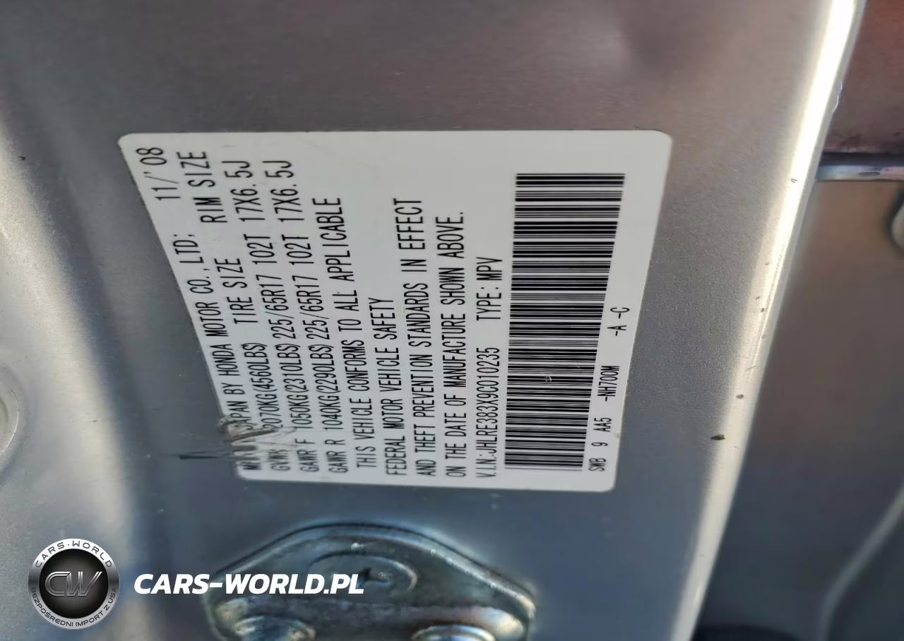 2009 Honda Cr-V Lx VIN:JHLRE383X9C010235 - 13